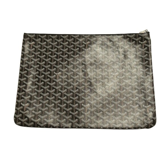 Goyard GM Senat Zip Pouch in Black Coated Canvas - Picture 1 of 6